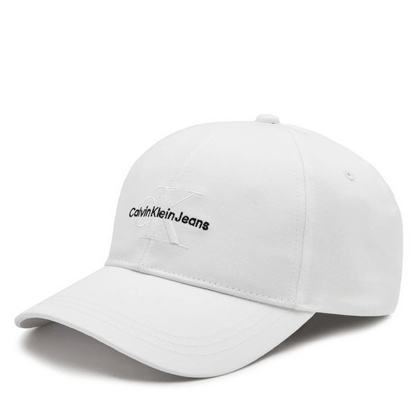 Calvin Klein Kapa s šiltom Calvin Klein Monologo Embro K50K512180 Bela