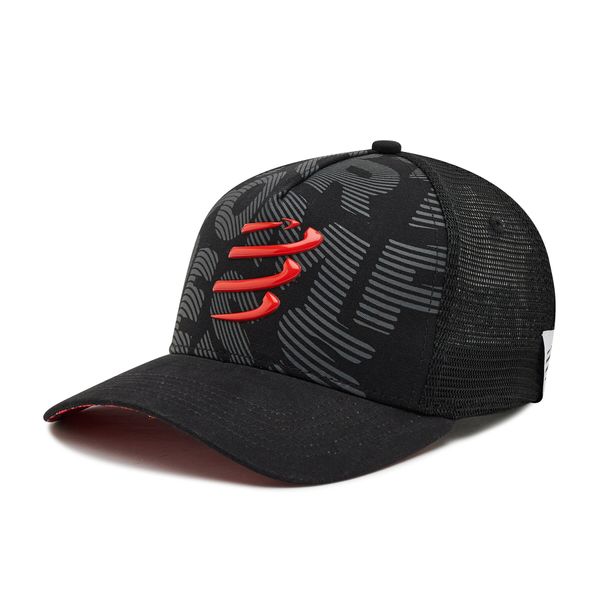 Compressport Kapa s šiltom Compressport Trucker Cap CU00008B_990 Črna