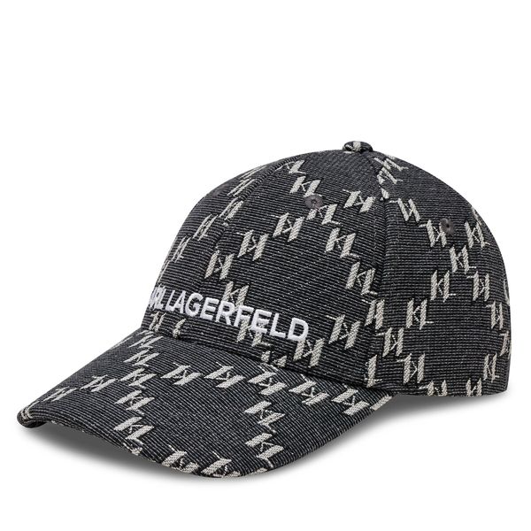 KARL LAGERFELD Kapa s šiltom KARL LAGERFELD K/Monogram Essential Cap 236W3408 Črna