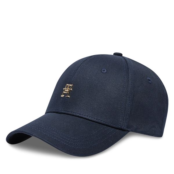 Tommy Hilfiger Kapa s šiltom Tommy Hilfiger Essential Chic Cap AW0AW15772 Mornarsko modra