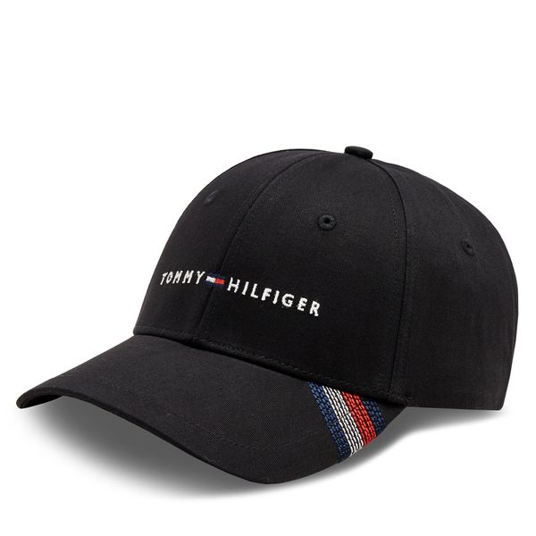 Tommy Hilfiger Kapa s šiltom Tommy Hilfiger Foundation Cotton 6 Panel Cap AM0AM12532 Črna