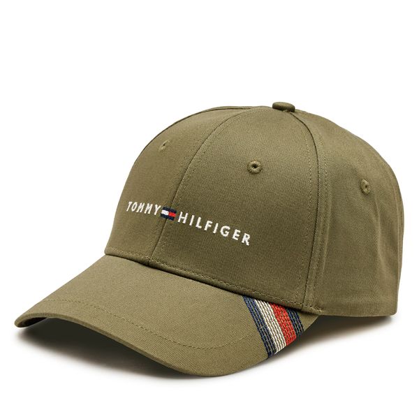 Tommy Hilfiger Kapa s šiltom Tommy Hilfiger Foundation Cotton 6 Panel Cap AM0AM12532 Khaki