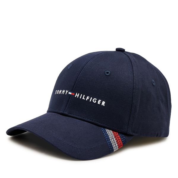 Tommy Hilfiger Kapa s šiltom Tommy Hilfiger Foundation Cotton 6 Panel Cap AM0AM12532 Mornarsko modra