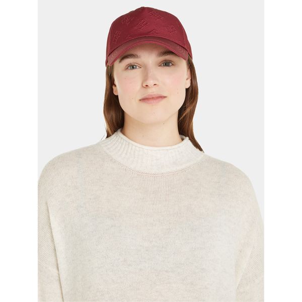 Tommy Hilfiger Kapa s šiltom Tommy Hilfiger Monogram Debossed Cap AW0AW15328 Rdeča