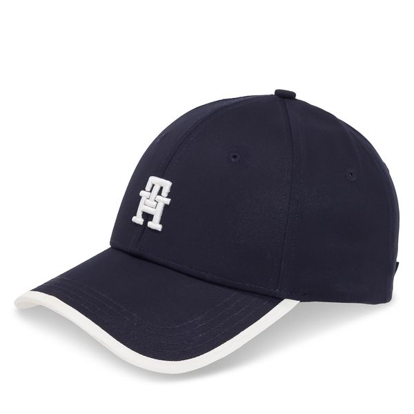 Tommy Hilfiger Kapa s šiltom Tommy Hilfiger Th Contemporary Cap AW0AW15786 Mornarsko modra