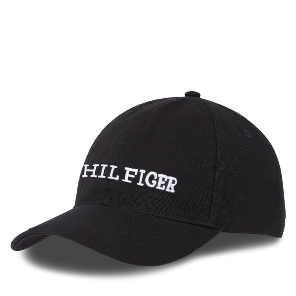 Tommy Hilfiger Kapa s šiltom Tommy Hilfiger Th Monotype Soft 6 Panel Cap AM0AM12154 Črna