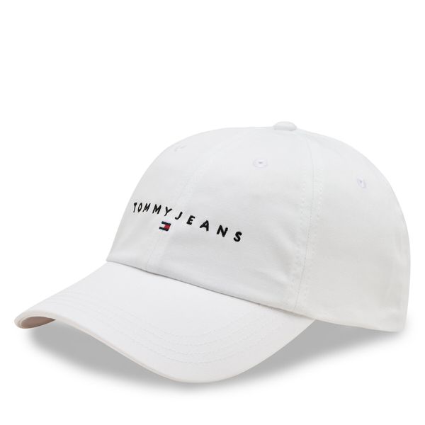 Tommy Jeans Kapa s šiltom Tommy Jeans Tjm Linear Logo 6-Panel Cap AM0AM12894 Bela