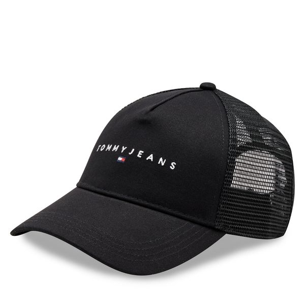 Tommy Jeans Kapa s šiltom Tommy Jeans Tjm Linear Logo Trucker Cap AM0AM12424 Črna