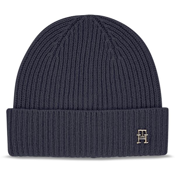 Tommy Hilfiger Kapa Tommy Hilfiger Cashmere Chic Beanie AW0AW15321 Mornarsko modra