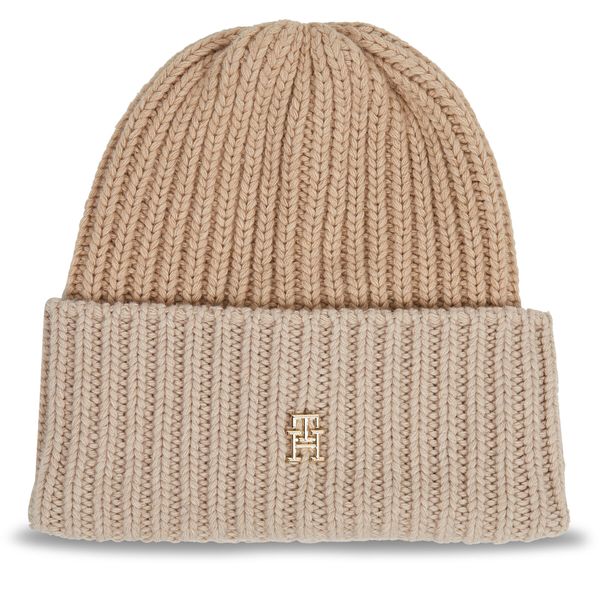 Tommy Hilfiger Kapa Tommy Hilfiger Limitless Chic Beanie AW0AW15299 Bež