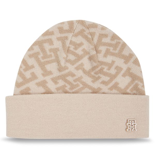 Tommy Hilfiger Kapa Tommy Hilfiger Monogram All Over Beanie AW0AW15327 Bež