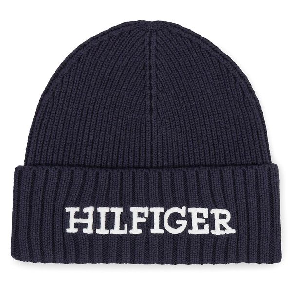 Tommy Hilfiger Kapa Tommy Hilfiger Monotype Beanie AM0AM11737 Mornarsko modra