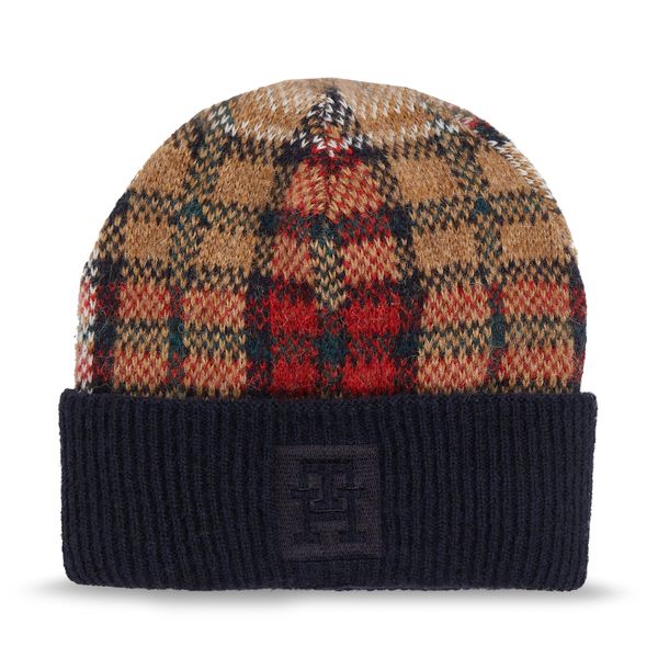 Tommy Hilfiger Kapa Tommy Hilfiger Tommy Check Beanie AW0AW15315 Space Blue DW6