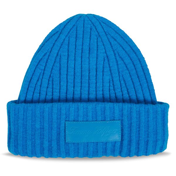 Tommy Hilfiger Kapa Tommy Hilfiger Tommy Twist Beanie AW0AW15325 Cerulean Aqua CZU