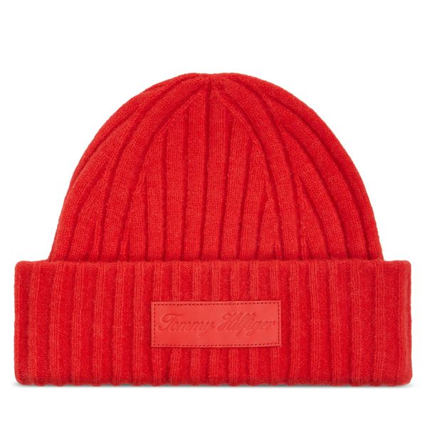 Tommy Hilfiger Kapa Tommy Hilfiger Tommy Twist Beanie AW0AW15325 Oranžna