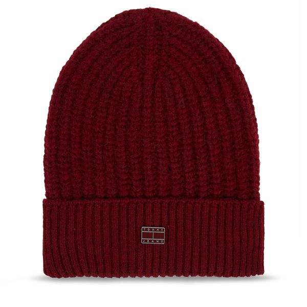 Tommy Jeans Kapa Tommy Jeans Tjw Cosy Knit Beanie AW0AW15462 Deep Rouge VLP
