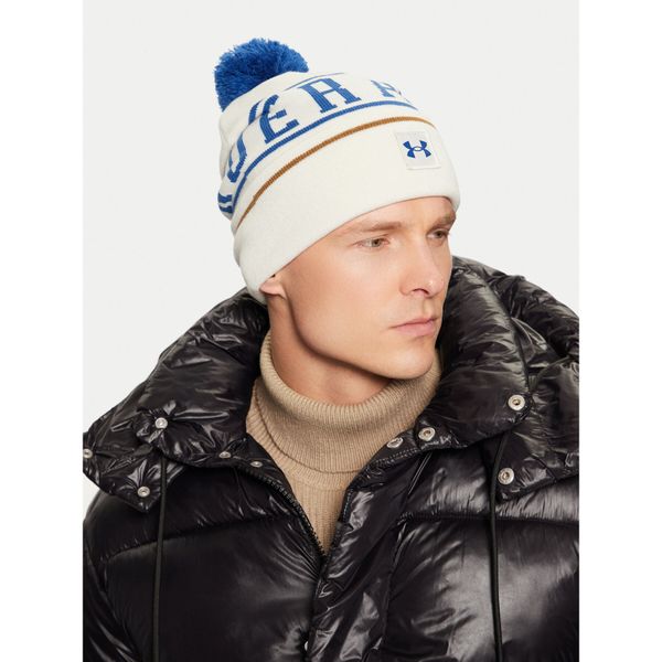 Under Armour Kapa Under Armour M Halftime Pom Beanie 1386634-110 Bela