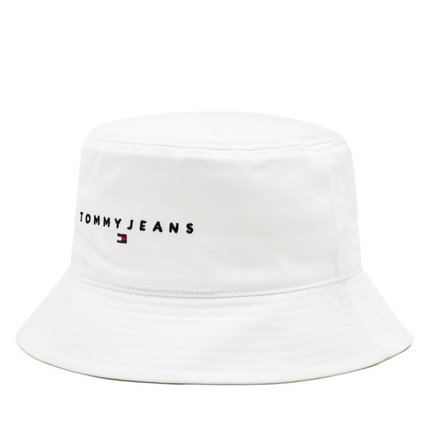 Tommy Jeans Klobuk Tommy Jeans Tjm Linear Logo Bucket Hat AM0AM12895 Bela