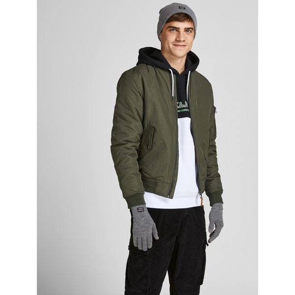 Jack&Jones Komplet kapa in rokavice Jack&Jones 12168383 Siva