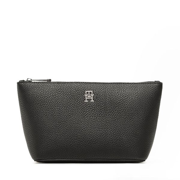 Tommy Hilfiger Kozmetični kovček Tommy Hilfiger Th Emblem Washbag AW0AW14650 Črna