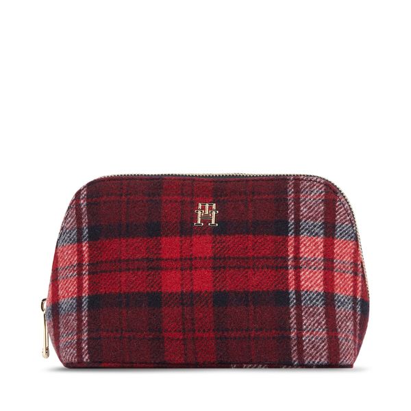 Tommy Hilfiger Kozmetični kovček Tommy Hilfiger Washbag Check AW0AW158570GZ Rdeča