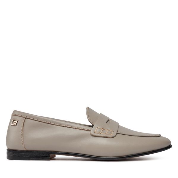 Tommy Hilfiger Loaferke Tommy Hilfiger Essential Leather Loafer FW0FW07769 Smooth Taupe PKB