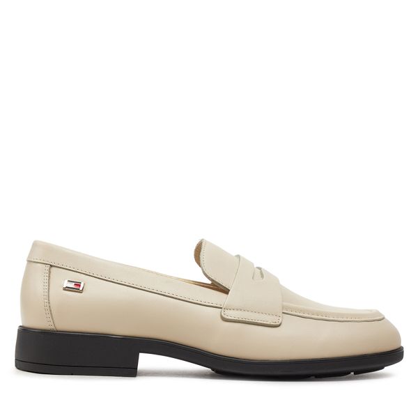 Tommy Hilfiger Loaferke Tommy Hilfiger Flag Leather Classic Loafer FW0FW08030 Bež