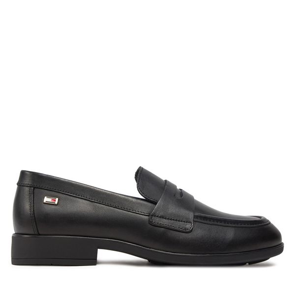 Tommy Hilfiger Loaferke Tommy Hilfiger Flag Leather Classic Loafer FW0FW08030 Črna