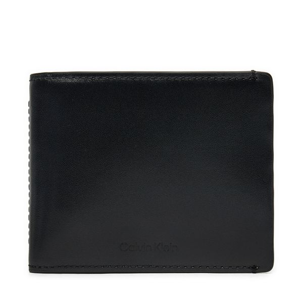 Calvin Klein Majhna moška denarnica Calvin Klein Ck Glow Bifold 5Cc W/Coin K50K512489 Črna