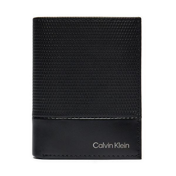 Calvin Klein Majhna moška denarnica Calvin Klein Ck Remote Bifold 6Cc W/Coin K50K512422 Črna