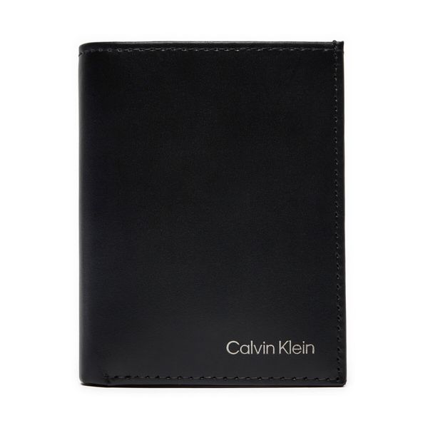 Calvin Klein Majhna moška denarnica Calvin Klein Ck Smooth Bifold 6Cc W/Coin K50K512072 Črna