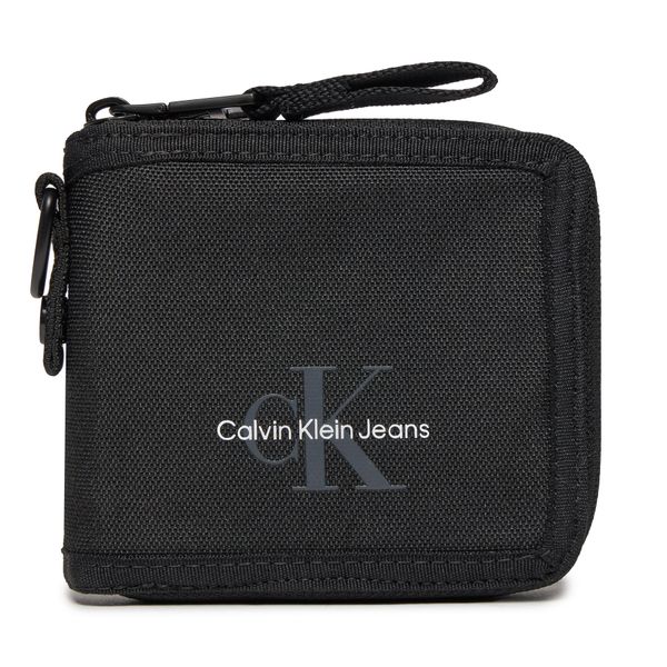 Calvin Klein Jeans Majhna moška denarnica Calvin Klein Jeans Sport Essentials Compact Zip Ut K50K510774 Black BEH