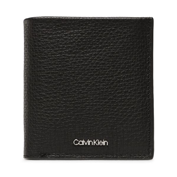 Calvin Klein Majhna moška denarnica Calvin Klein Minimalism Trifold 6Cc W/Coin K50K509624 Črna