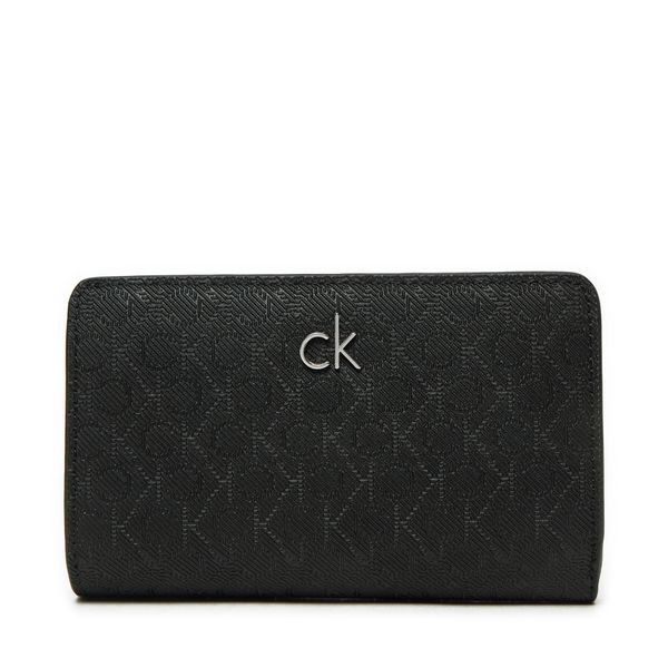 Calvin Klein Majhna ženska denarnica Calvin Klein Ck Daily Medium Bifold_Mono K60K612824 Črna