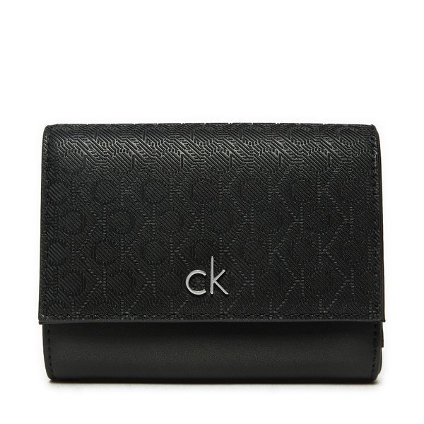 Calvin Klein Majhna ženska denarnica Calvin Klein Ck Daily Medium Trifold_Mono K60K612841 Črna