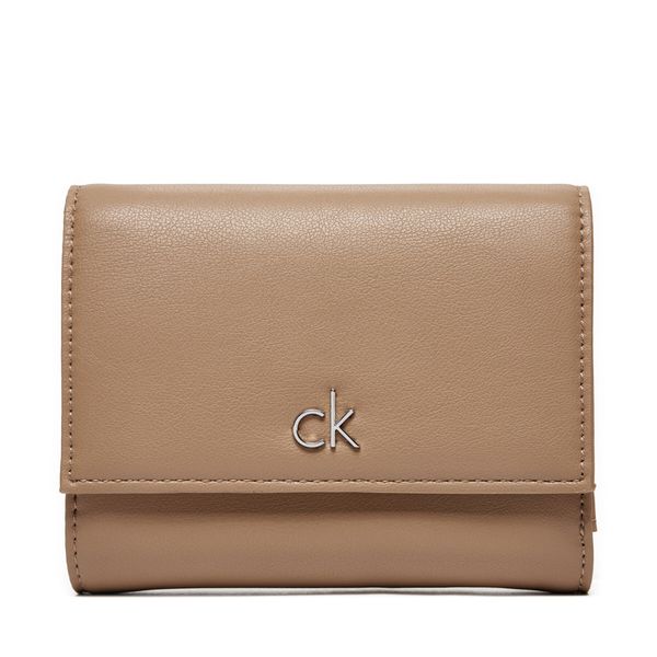 Calvin Klein Majhna ženska denarnica Calvin Klein Ck Daily Medium Trifold_Pbl K60K612851 Bež