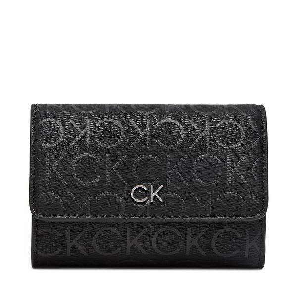 Calvin Klein Majhna ženska denarnica Calvin Klein Ck Daily Small Trifold Epi Mn K60K612637 Črna
