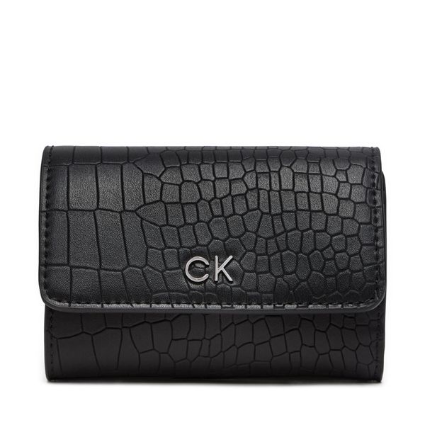 Calvin Klein Majhna ženska denarnica Calvin Klein Ck Daily Small Trifold K60K612636 Črna