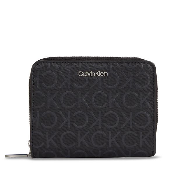 Calvin Klein Majhna ženska denarnica Calvin Klein Ck Must Md Z/A Wallet_Epi Mono K60K611932 Black Epi Mono 0GJ