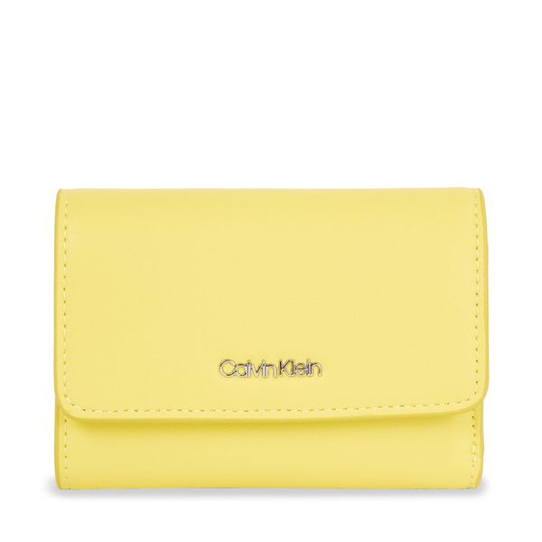 Calvin Klein Majhna ženska denarnica Calvin Klein Ck Must Small Trifold K60K611934 Rumena