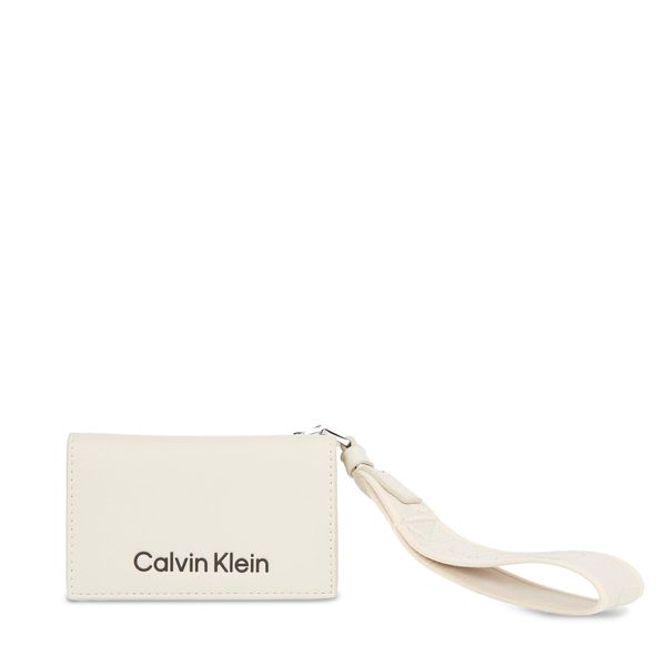 Calvin Klein Majhna ženska denarnica Calvin Klein Gracie K60K611689 Dk Ecru PC4