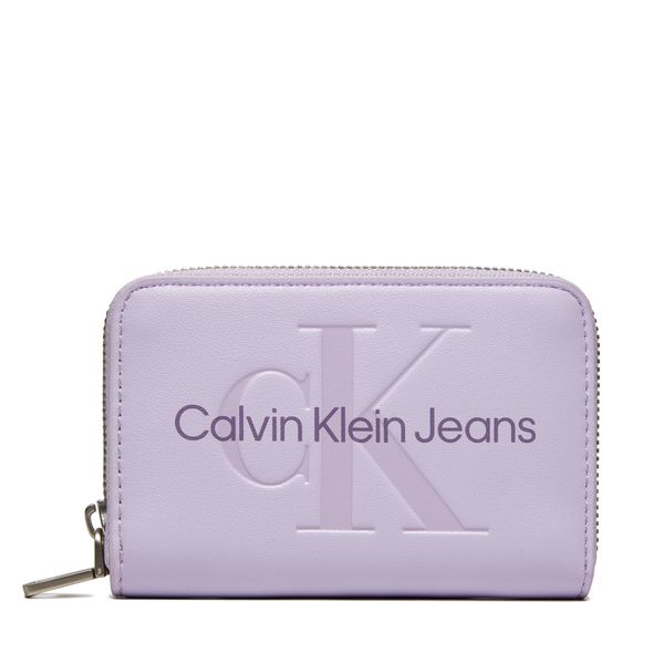 Calvin Klein Jeans Majhna ženska denarnica Calvin Klein Jeans Zip Around Mono K60K612255 Vijolična