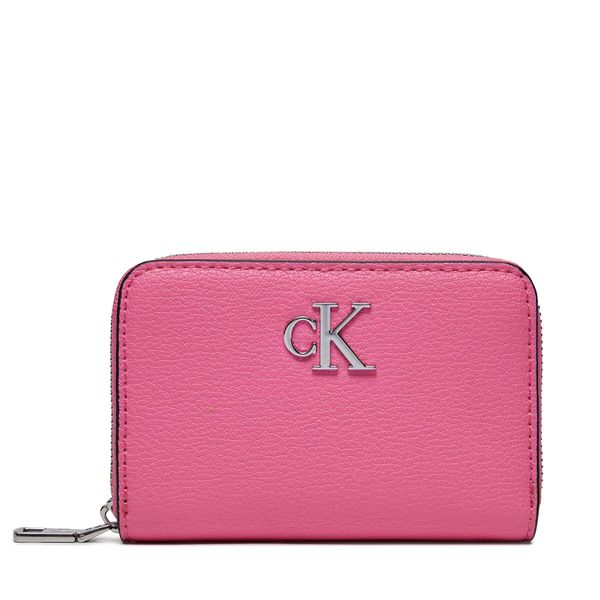 Calvin Klein Majhna ženska denarnica Calvin Klein Minimal Monogram Med Za K60K611500 Pink Amour TO5