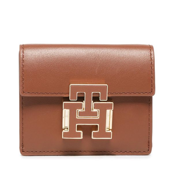 Tommy Hilfiger Majhna ženska denarnica Tommy Hilfiger Push Lock Leather Wallet AW0AW14344 GTU