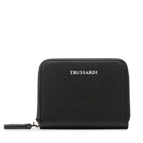 Trussardi Majhna ženska denarnica Trussardi Nadir Zip Around Sm 75W00410 Črna