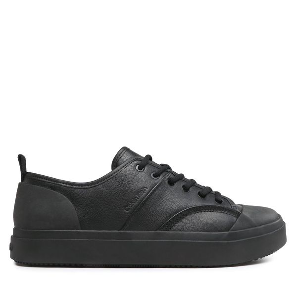 Calvin Klein Modne superge Calvin Klein Low Top Lace Up Lth HM0HM01045 Črna