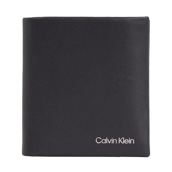 Calvin Klein Moška denarnica Calvin Klein Ck Concise Trifold 6Cc W/Coin K50K510593 Črna