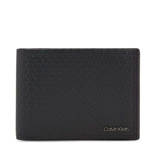 Calvin Klein Moška denarnica Calvin Klein Minimalism Trifold 10Cc W/Coin K50K510902 Črna