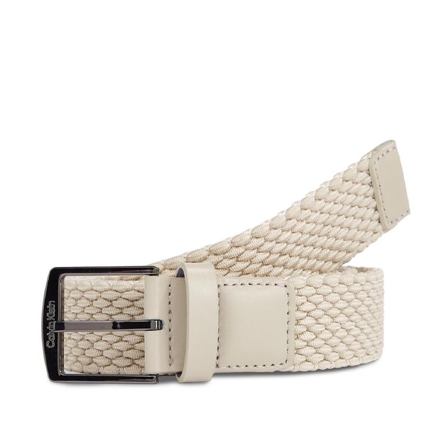 Calvin Klein Moški pas Calvin Klein Ck Casual Braided Elastic 35Mm K50K511572 Stoney Beige