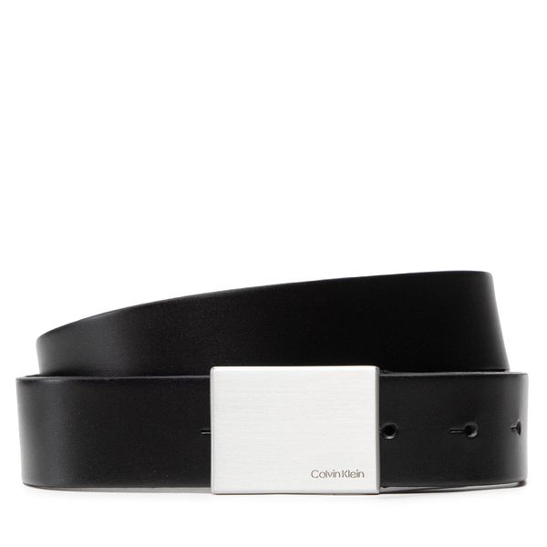 Calvin Klein Moški pas Calvin Klein Formal Plaque Belt 3.5cm K50K504309 Črna